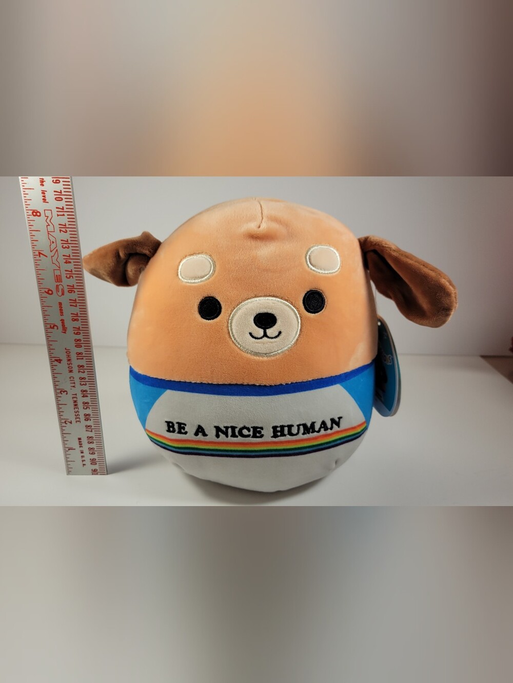 Squishmallows Sam The Dog 8" Plush, Brown Dog In T-Shirt - Picture 6 of 13